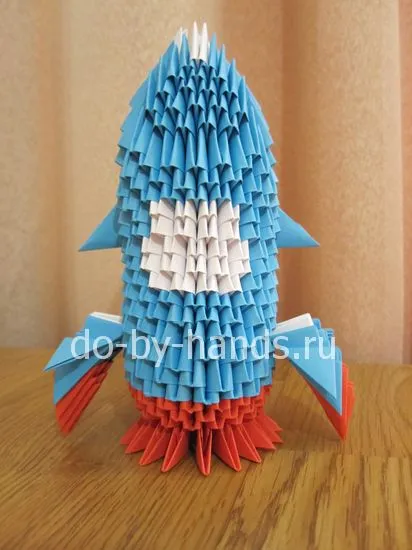 Rocket, origami modular - schema de asamblare