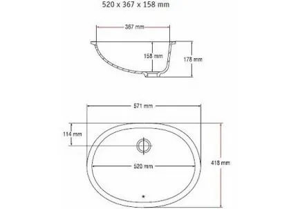 Dimensiuni chiuvete, robinete 40, 50, 55, 60, 65, 70, 75, 80-90 cm, 550h480h150