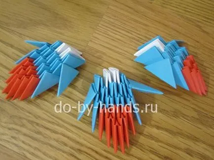 Rocket, origami modular - schema de asamblare