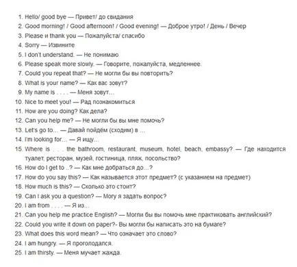 Expresii și dialoguri în engleză vorbite