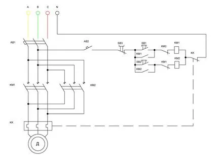 motor de inducție inversă schema lui