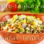 Saláta csirkével és gombával recept
