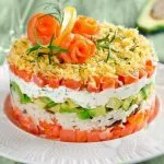 Saláta lazac és paradicsom „saláta receptek
