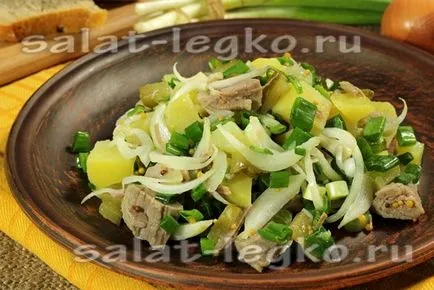 Salata „rustic“, cu carne de vită și castravete