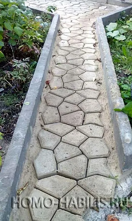 Kerti út mesterséges kőből saját kezűleg - homo habilis