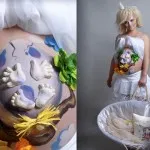 малюнки на животі у вагітних фото