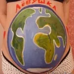 малюнки на животі у вагітних фото