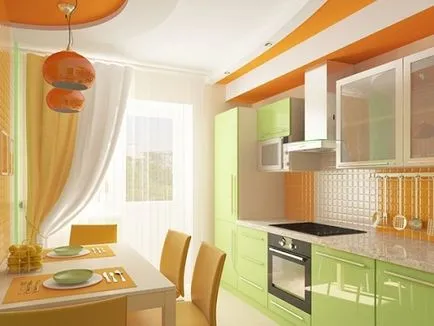 Sfaturi ce culoare pentru a face plafonul în bucătărie - fotografii de interior