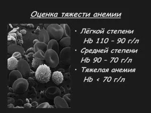 Ступеня анемії і їх опис анемія 2 ступеня