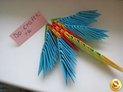 Dragonfly Оригами модули, монтаж верига със собствените си ръце