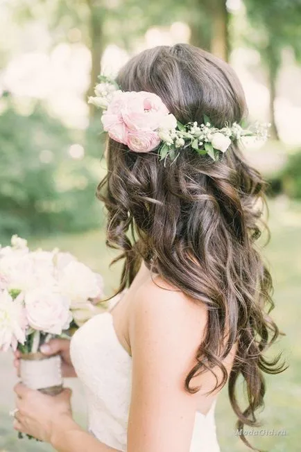 Сватбена мода сватбена прическа 2015 дългосрочен и средносрочен коса
