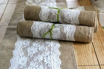 Textil design zsákvászon esküvői