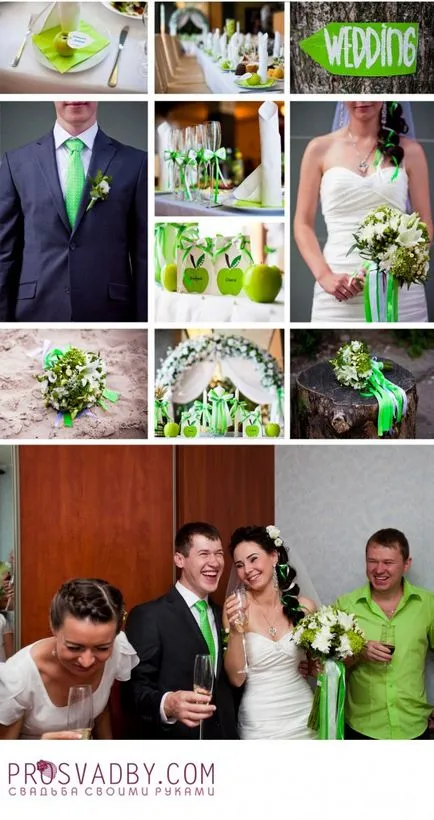 Triumful verde mar nunta Olesya și Andrey
