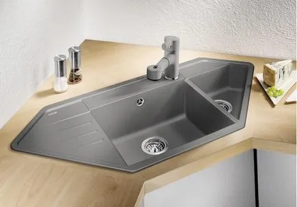 Corner мивка за размерите на кухненска мивка, дали удобен ъгъл мивка в кухнята, дизайн, фотография, видео