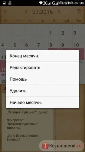 жіночий календар менструації