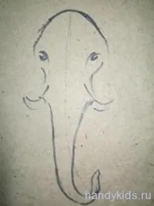 Lecția de desen cap de elefant