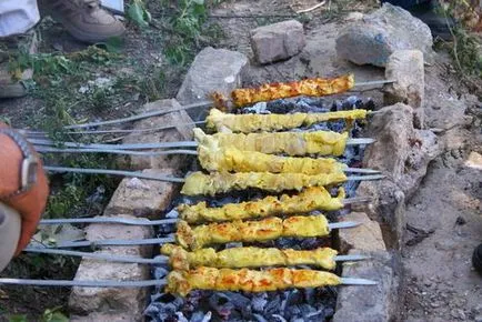 Egy finom recept hús kebab a grill sertéshús