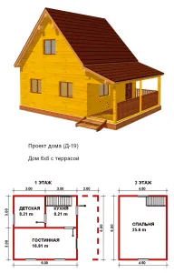 Технология на строителството на дървени къщи 6х8. Декорация на сградата