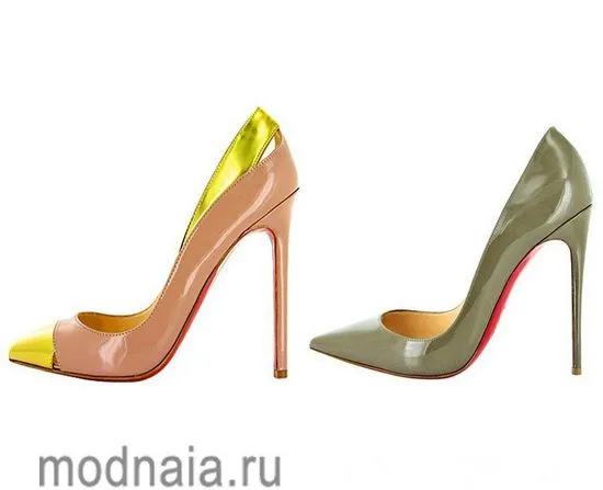 Обувки Louboutin с червена подметка, елегантна лодка