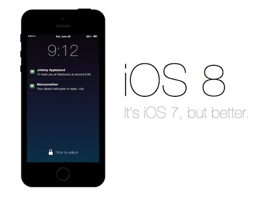 Как изглежда iOS 8 на екрана на iPhone 5s