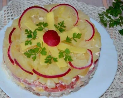 Salata cu ananas, pui si branza 10 retete foarte gustoase