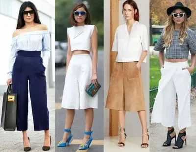 Pantaloni culotte. Foto, cu ce sa poarte pantaloni de dama, cu ce pantofi, cine merge cu blugi, negri, albastru, rosu. Imagini la modă pentru oameni grasifemei