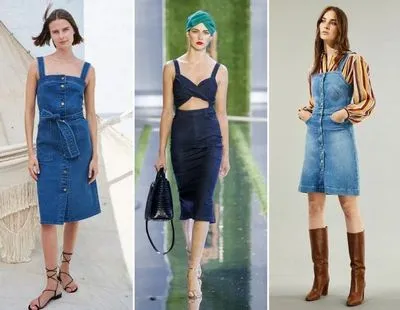 Rochii de soare dama din denim 2020. Foto modele lungi, pentru femei pline, insarcinate