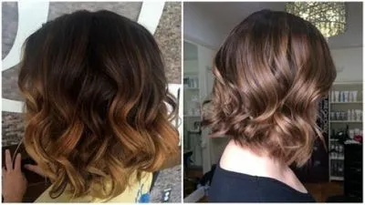 Balayage pe par scurt. Fotografie, tehnica vopsirii buclelor deschise, inchise pas cu pas acasa