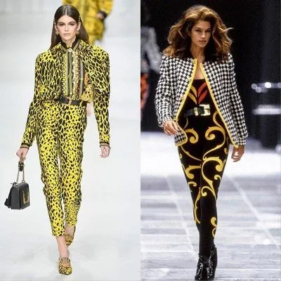 Kaia Gerber VS Cindy Crawford în urmă cu 20 de ani, cine arată mai bine (8 ieșiri la modă)