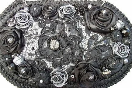 чанта на автора със сатенени рози от Светлана Tregub