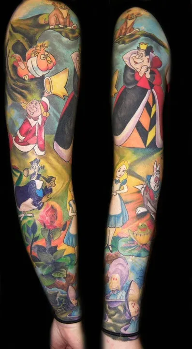 100 tatuaj bazat pe Alice in Wonderland