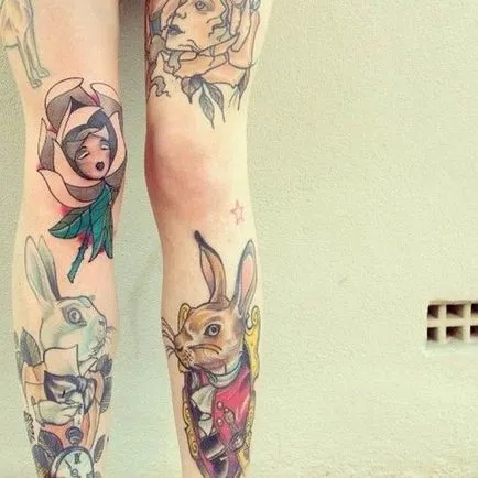 100 tatuaj bazat pe Alice in Wonderland