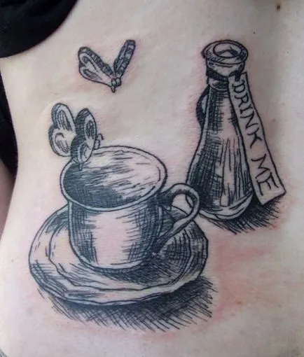 100 tatuaj bazat pe Alice in Wonderland