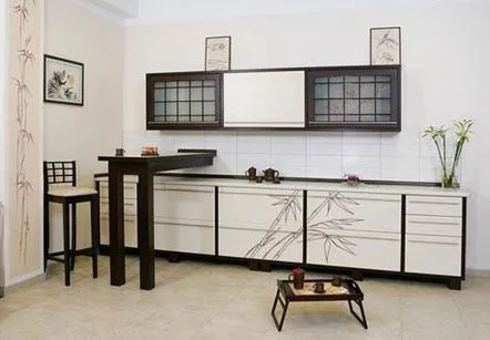 Design interior al bucătăriei în stil japonez