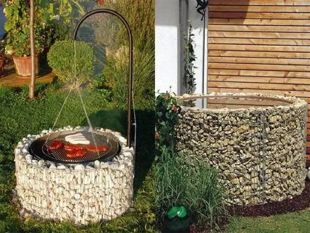 Idei pentru a oferi un gabion în design peisagistic