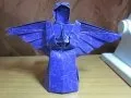 Un înger de origami amabil din hârtie