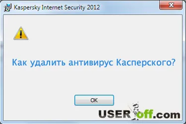 Cum să eliminați Kaspersky antivirus de pe un computer dacă nu este eliminat