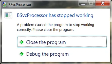 Cum se rezolvă problema cu pornirea programului bsvcprocessor