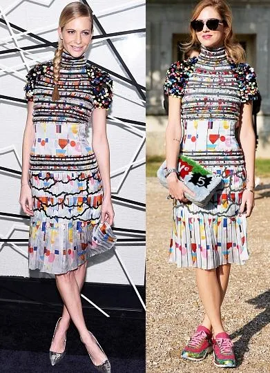 Chiara Ferragna împotriva Poppy Delevingne într-o rochie Chanel