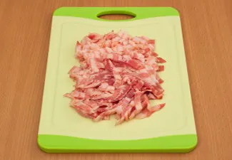 Paste carbonara cu carne de porc, reteta foto