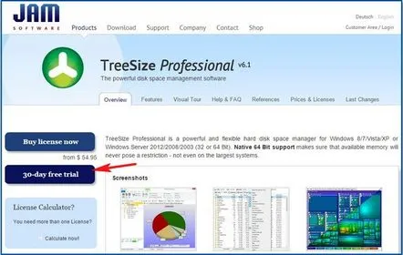 Unde a dispărut spațiul de pe unitatea C sau cum să utilizați TreeSize Professional, Scanner și căutarea Windows