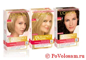 O paletă modernă de nuanțe unice de vopsea de păr Loreal Excellence