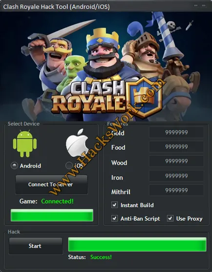 Clash Royale хакват безплатни скъпоценни камъни - злато