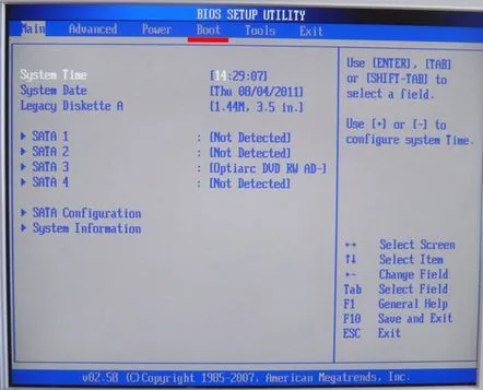 BIOS Boot de pe disc