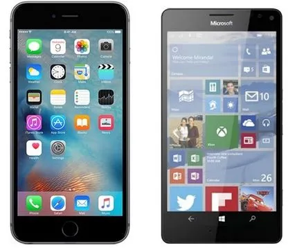 Comparația specificațiilor Lumia 950 XL vs iPhone 6s Plus