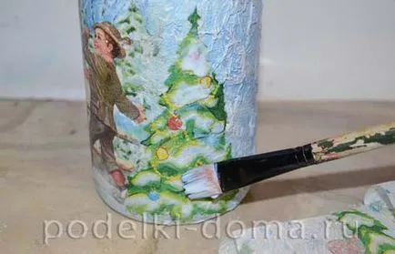 Decoupage toalettpapír palack (master class), egy doboz ötletek és műhelyek