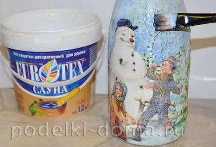 Decoupage toalettpapír palack (master class), egy doboz ötletek és műhelyek