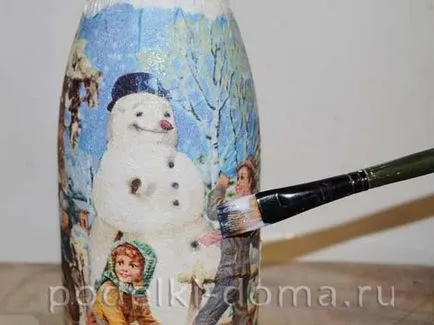 Decoupage toalettpapír palack (master class), egy doboz ötletek és műhelyek