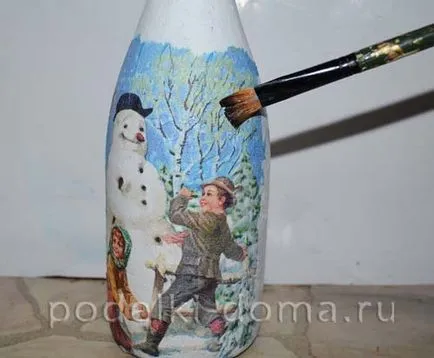 Decoupage toalettpapír palack (master class), egy doboz ötletek és műhelyek