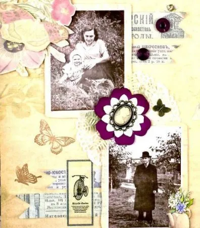 Album foto în stil vintage. Scrapbooking.